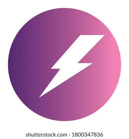botón de energía del icono del perno de escape, en diseño de ilustración del vector de fondo blanco
