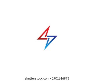 logotipo de icono de rayón con diseño de línea multicolor
