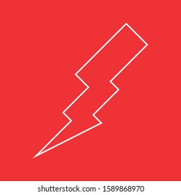 Thunderbolt icon, stock vector illustration, EPS10.