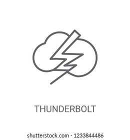 Thunderbolt icon. Trendy Thunderbolt logo concept on white background from Weather collection. Suitable for use on web apps, mobile apps and print media.