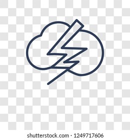 Thunderbolt icon. Trendy Thunderbolt logo concept on transparent background from Weather collection