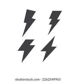 web de plantilla de diseño de elementos vectores de iconos de thunderbolt