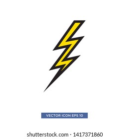 thunderbolt icon vector illustration template