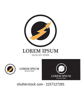 diseño de la ilustración del vector de icono de thunderbolt