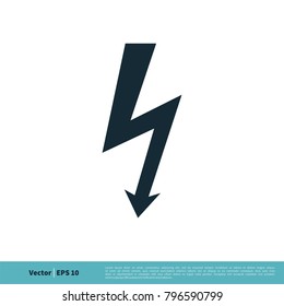 Thunderbolt Icon Vector Logo Template Illustration Design. Vector EPS 10.