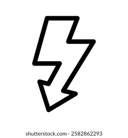 Thunderbolt Icon Vector Symbol Design Illustration