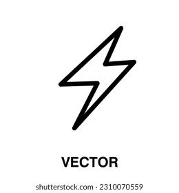 Thunderbolt icon,vector illustration.thunderbolt icon illustration isolated on White background.eps