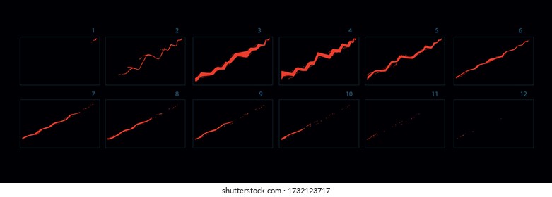 Thunderbolt lighting  animation, thunderbolt lighting burst effect for games or video. Frames sprite sheet electricity thunderbolt.- Vector