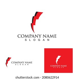 Thunderbolt lightning logo and symbol