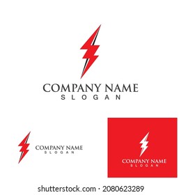 Thunderbolt lightning logo and symbol