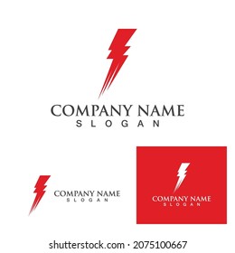 Thunderbolt lightning logo and symbol icon vector