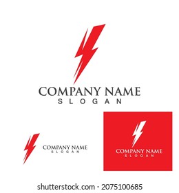 Thunderbolt lightning logo and symbol icon vector