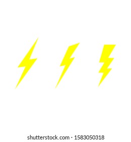 Thunderbolt and Lightning strike causes natural electricity to cause harm. icon vector