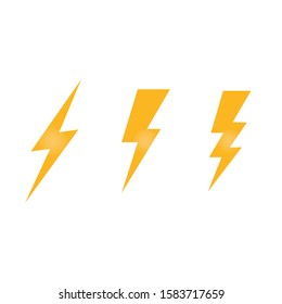 Thunderbolt and Lightning strike causes natural electricity to cause harm. icon vector