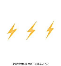 Thunderbolt and Lightning strike causes natural electricity to cause harm. icon vector