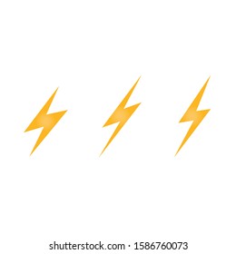 Thunderbolt and Lightning strike causes natural electricity to cause harm. icon vector