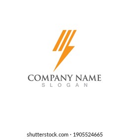 Thunderbolt  logo icon vector template design