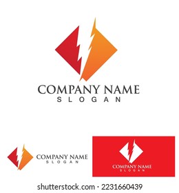 Thunderbolt logo and symbol vector