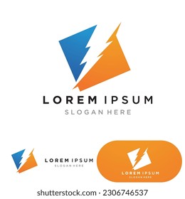 Thunderbolt logo and symbol vector
