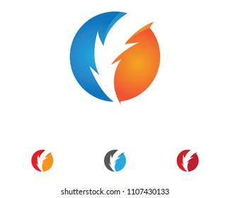thunderbolt logo and symbols vector