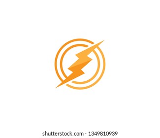 Thunderbolt logo template vector icon