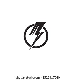 Thunderbolt logo Template vector icon illustration design