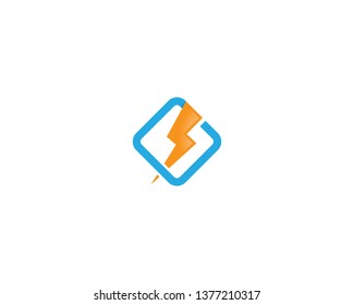 Thunderbolt logo vector icon