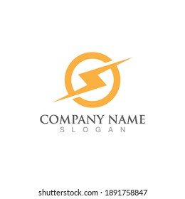 thunderbolt logo vector illustration template design