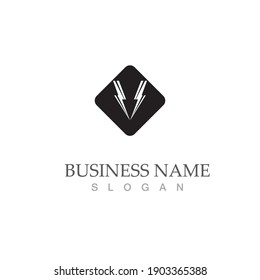 thunderbolt logo vector illustration template design
