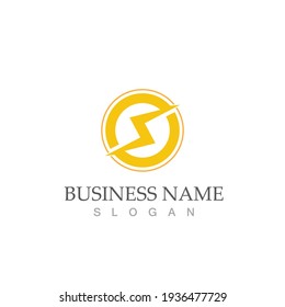 thunderbolt logo vector illustration template design