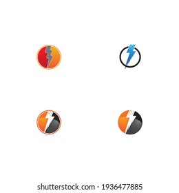 thunderbolt logo vector illustration template design