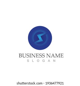 thunderbolt logo vector illustration template design