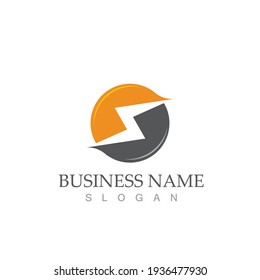 thunderbolt logo vector illustration template design