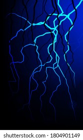 the thunderbolt on black background