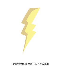 thunderbolt power cartoon isolated style