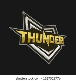 Thunderbolt Themed Logo Vector for Team or Group Esports