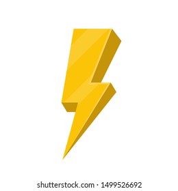 Thunderbolt vector design illustration isolated on white background