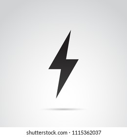 Thunderbolt vector icon. 