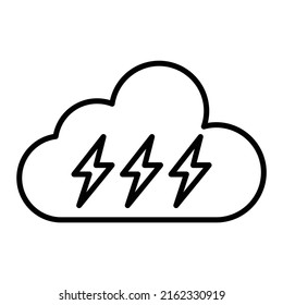 Thunderbolt vector icon. Can be used for printing, mobile and web applications.