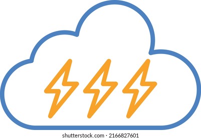 Thunderbolt vector icon. Can be used for printing, mobile and web applications.