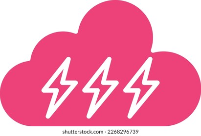 Thunderbolt vector icon. Can be used for printing, mobile and web applications.