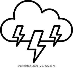 Thunderbolt vector icon. Can be used for printing, mobile and web applications.
