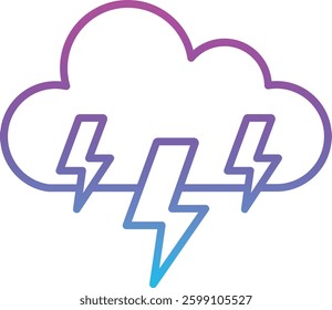 Thunderbolt vector icon. Can be used for printing, mobile and web applications.