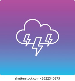 Thunderbolt vector icon. Can be used for printing, mobile and web applications.