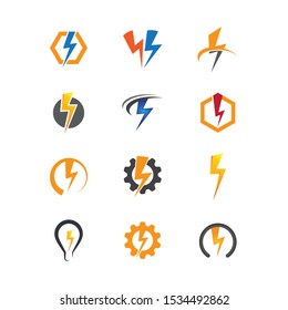 Thunderbolt vector icon illustration design