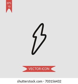 Thunderbolt vector icon illustration symbol