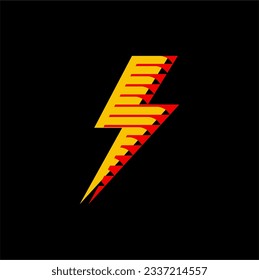 Thunderbolt vector logo design unique concept.