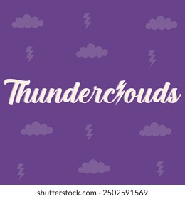 "THUNDERCLOUDS" perfect for stickers, merchandise and apparel designs. This Typography design offers high-quality, eye-catching typography, easy to use and scalable. Perfect for your design needs. 