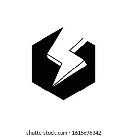 Thunders vector symbol. Thunder icon.