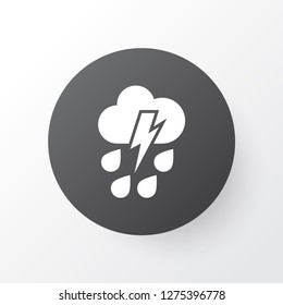 Thundershower icon symbol. Premium quality isolated thunderstorm element in trendy style.